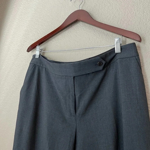 Calvin Klein Charcoal Gray Classic Fit High Waist Pants Dress Pant Trouser 14 - Picture 2 of 9